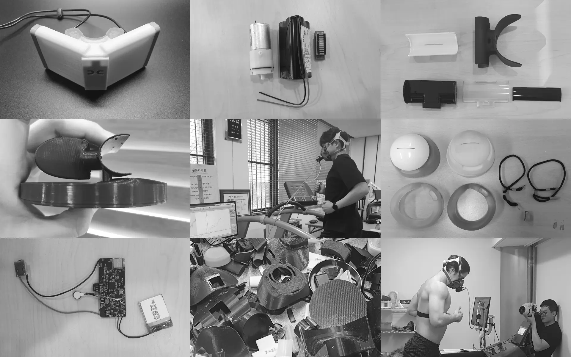 An image showing experiments and components from the PACER development process